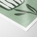Plakat bez ramy 21x30 - Objęcia Zieleni - zielona abstrakcja, zgaszona zieleń