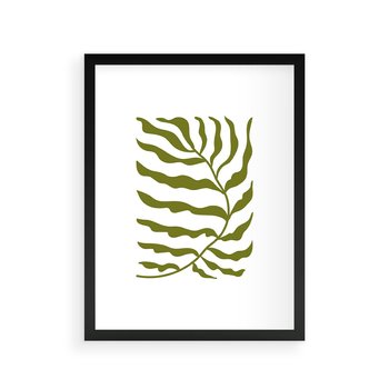 Plakat w ramie 50x70 - Rytmy Chaosu - roślina, gałązka - rama czarna