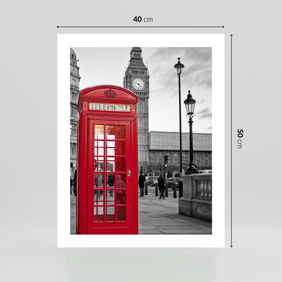 Plakat bez ramy 40x50 - Budka w Londynie - Londyn, budka