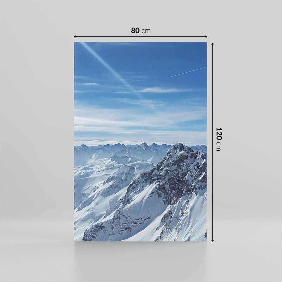 Obraz na płótnie 80x120 - Mroźne góry zima w pełnym rozkwicie - góry, zima