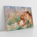 Obraz na płótnie 120x80 - Girls in the Grass Arranging a Bouquet, Pierre-Auguste Renoir - Reprodukcja - reprodukcja, obraz na płótnie