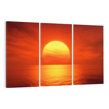 Obraz na płótnie 120x80 - Słońce nad morzem - słońce, morze