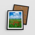 Plakat w ramie 40x50 - Kolorowa łąka pełna maku - łąka, maki - rama czarna