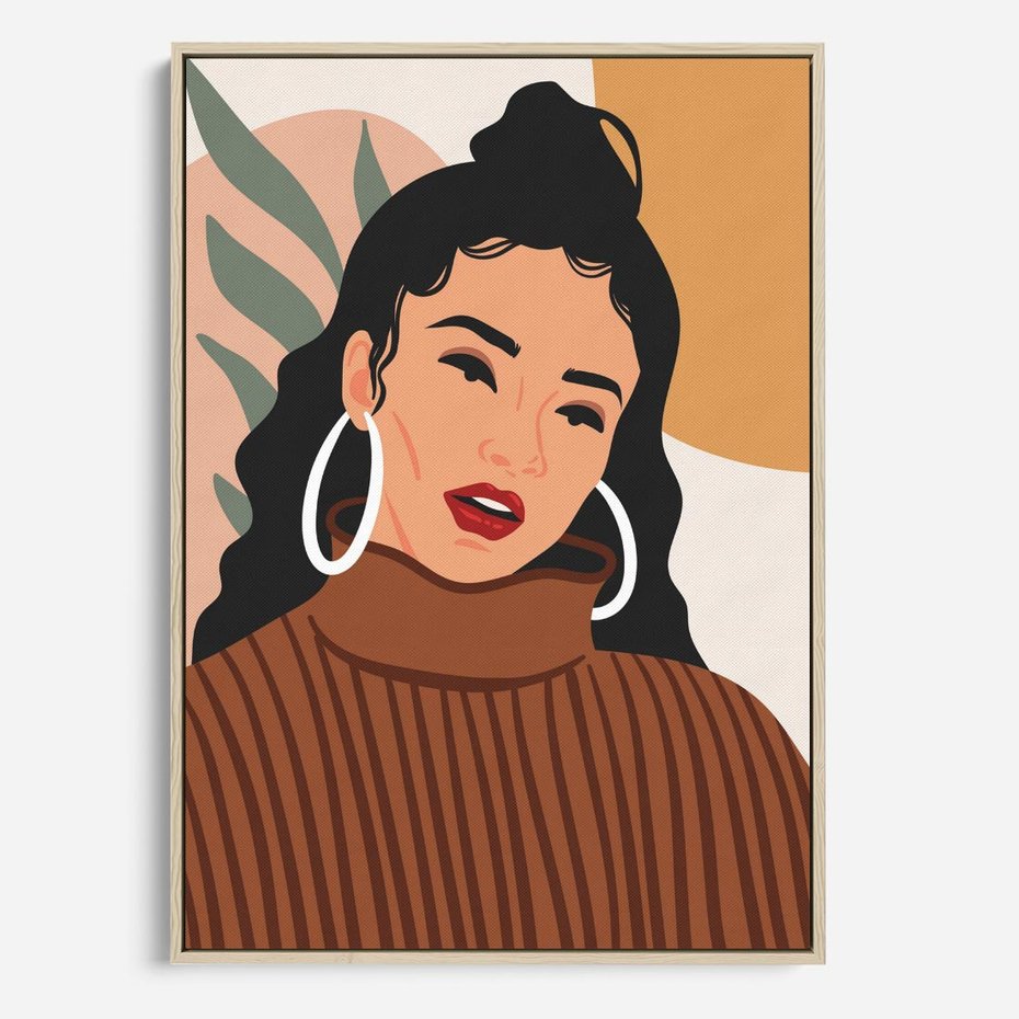 Obraz w ramie 50x70 - Kobiece Wibracje - nowoczesny plakat, styl retro - rama drewno