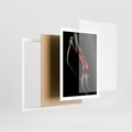 Plakat w ramie 50x70 - Piękno i Siła - akt, kobieta - rama biała