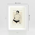 Plakat w ramie 30x40 - Elegancja Kobiecej Formy - nowoczesna sztuka kobieca, plakat - rama biała