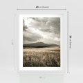 Plakat w ramie 40x50 - Nostalgiczny Krajobraz - pole, krajobraz - rama biała