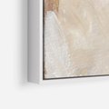 Obraz w ramie 80x80 - Elegancja w Złocistym Chaosie - złoto beż, abstrakcja - rama biała