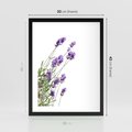 Plakat w ramie 30x40 - Delikatny Urok - lawenda, kwiaty - rama czarna