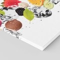 Obraz na płótnie 120x80 - Świeżość letnich owoców - woda, owoce