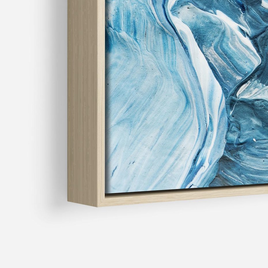 Obraz w ramie 80x80 - Wyrazista abstrakcja w akwareli - abstrakcja, akwarela - rama drewno