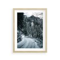 Plakat w ramie 30x40 - Zimowa Przygoda - zima w górach, droga - rama drewno