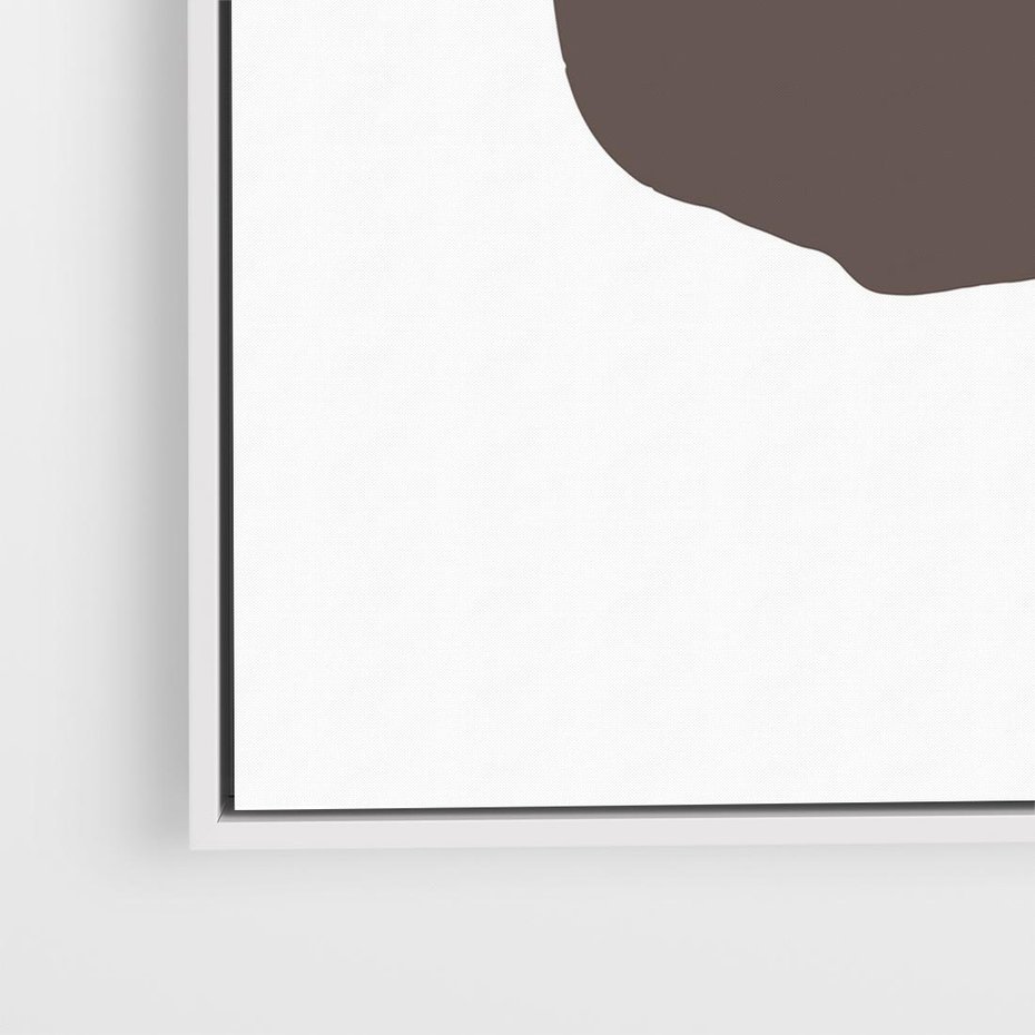 Obraz w ramie 50x50 - Wibracje Odbić Plam - abstrakcyjny obraz, rozlewające się plamy - rama biała