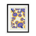 Plakat w ramie 50x70 - Malowane w słońcu - abstrakcyjna kompozycja, grzyby - rama czarna