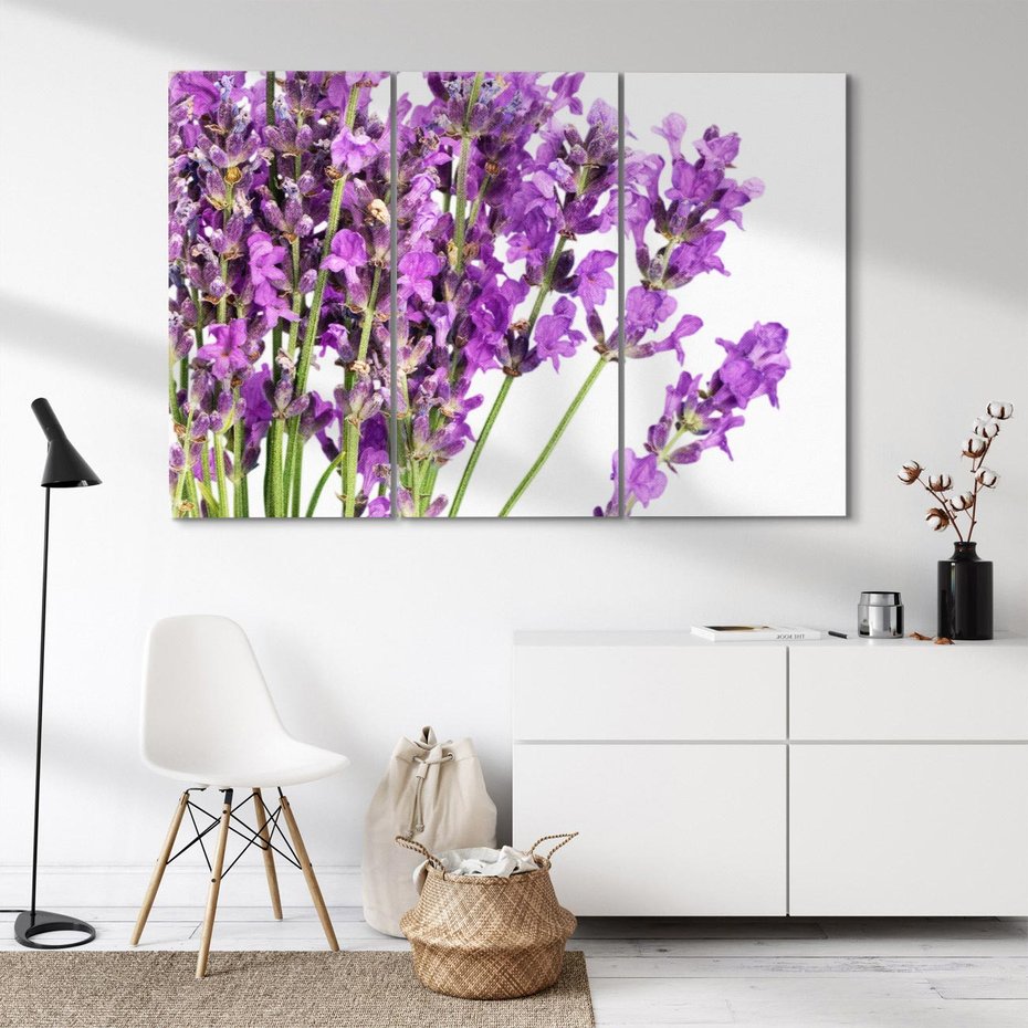 Obraz na płótnie 120x80 - Pola lawendy w pełnym rozkwicie - lawenda, kwiaty