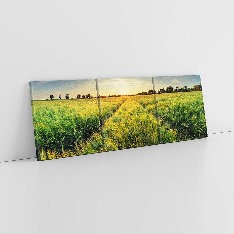 Obraz na płótnie 90x30 - Idylliczna łąka - łąka, natura