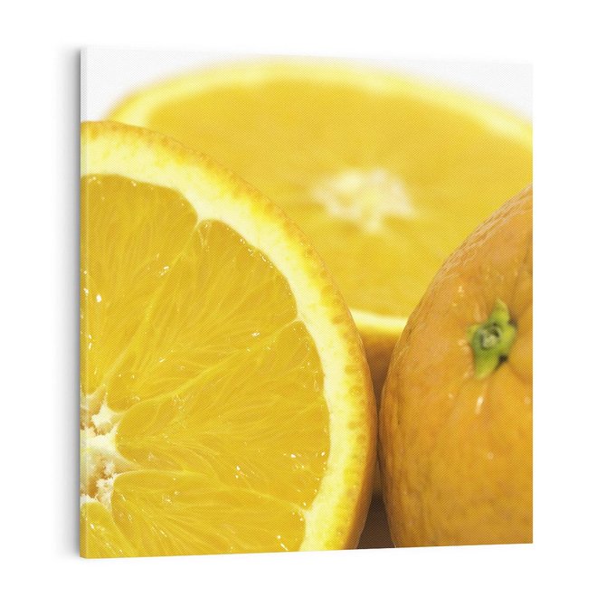 Obraz na płótnie 60x60 - Cytrusy Żywy Zapach Energii - cytruny, owoce