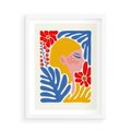 Plakat w ramie 50x70 - Kolorowe Rytmy - kobieca sztuka, abstrakcja - rama biała