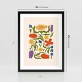 Plakat w ramie 30x40 - Minimalistyczna Harmonia - kwiaty, sztuka nowoczesna - rama czarna