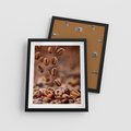 Plakat w ramie 40x50 - Kawiarniana atmosfera kawy - kawa, kawiarnia - rama czarna