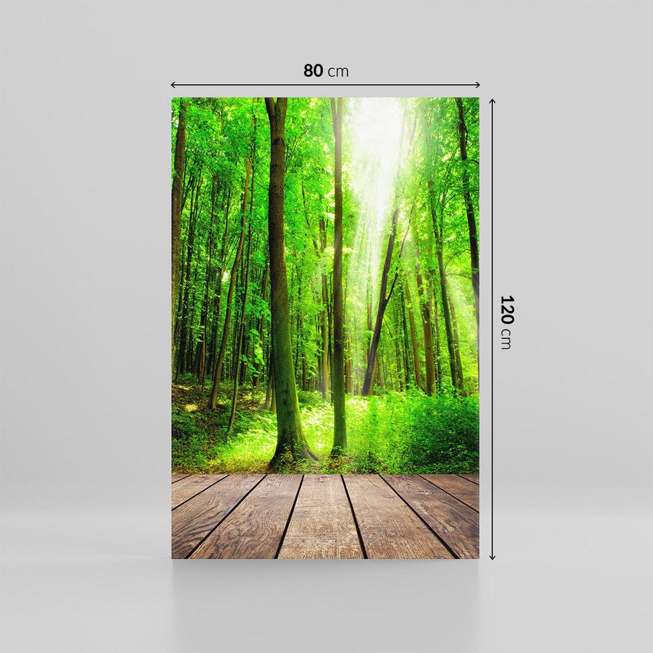 Obraz na płótnie 80x120 - Spacer po urokliwej dróżce w lesie - las, dróżka