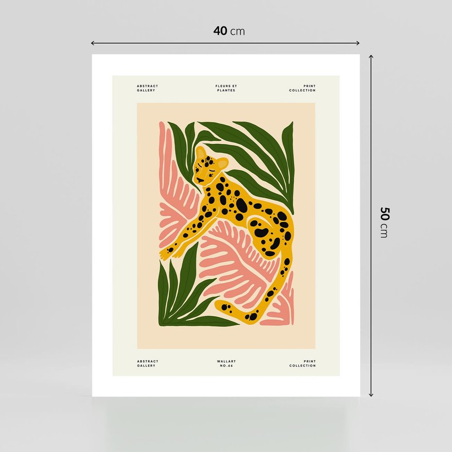 Plakat bez ramy 40x50 - Rozkwitające Odbicia - nowoczesny plakat, gepard