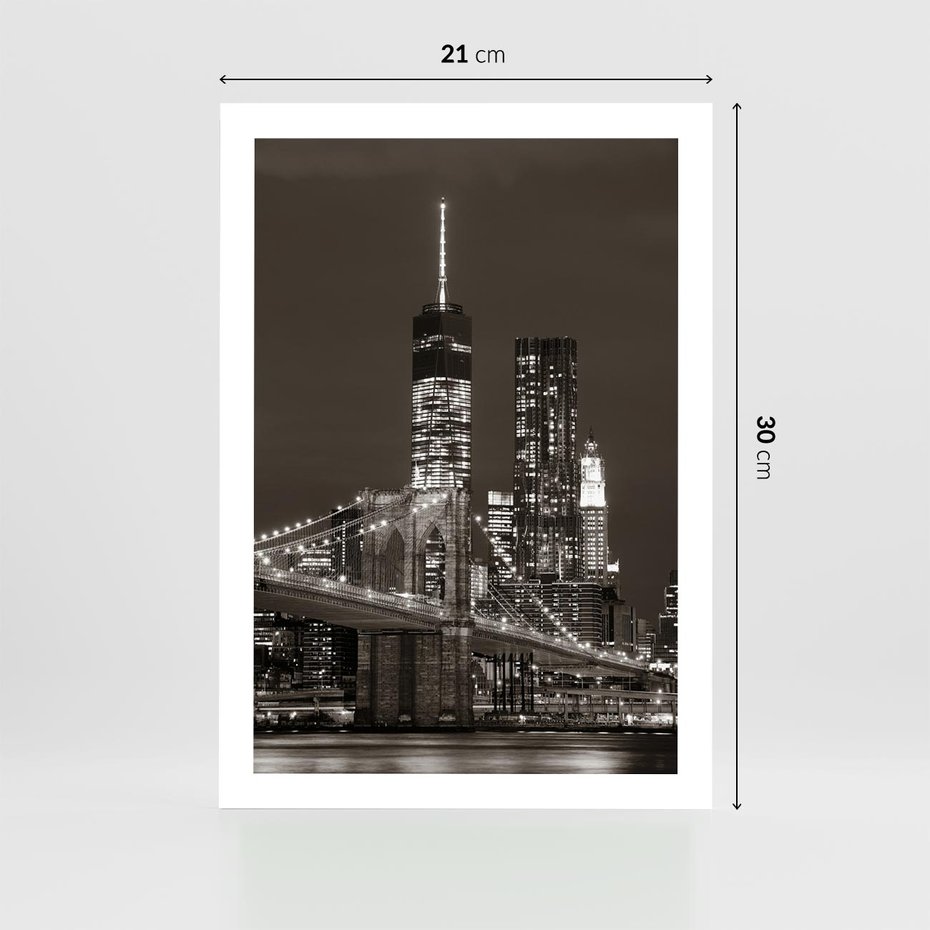 Plakat bez ramy 21x30 - Magia miasta nocą - miasto, noc