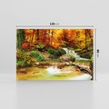 Obraz na płótnie 120x80 - Idylliczny las z bujnym strumykiem - las, drzewa