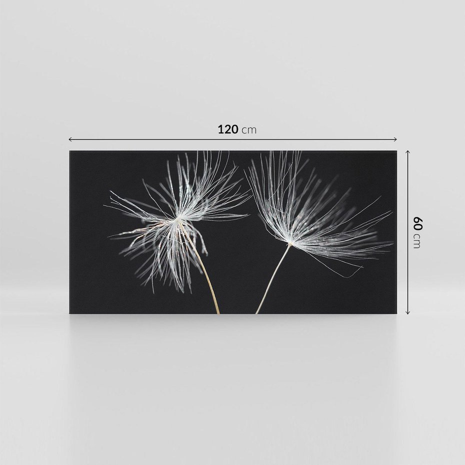 Obraz na płótnie 120x60 - Delikatność Wiatru - dmuchawce, makro