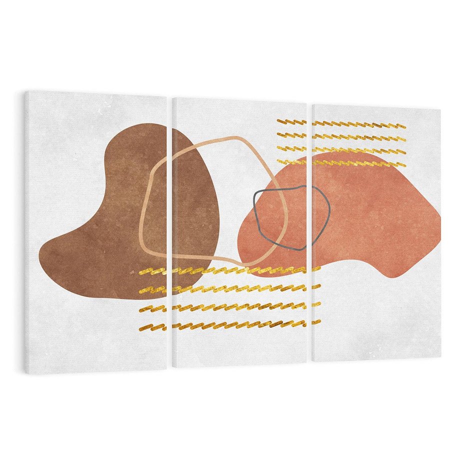 Obraz na płótnie 120x80 - Odbicie światła serca - abstrakcyjne rozlane plamy, boho styl