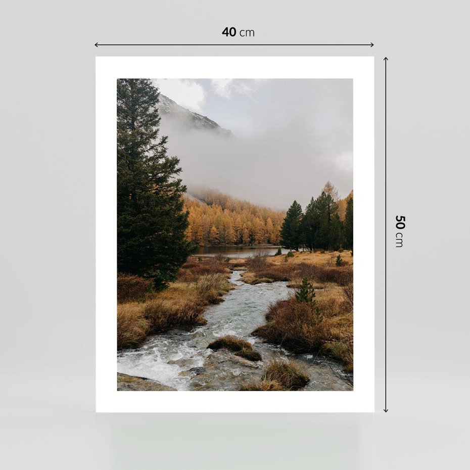 Plakat bez ramy 40x50 - W Górskiej Dolinie - artystyczna fotografia, las