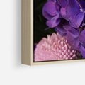 Obraz w ramie 70x100 - Fioletowa hortensja - kwiaty, hortensja - rama drewno