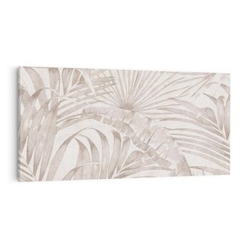 Obraz na płótnie 120x60 - Odsłonięte liściowe wspomnienia - monochromatyczne, kolory sepii