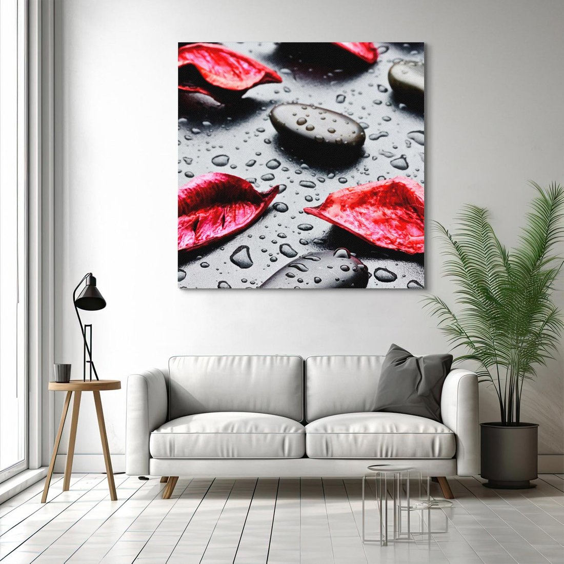 Obraz na płótnie 70x70 - Spa wśród Natury - spa, kamienie