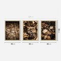 Zestaw obrazy w ramie 40x50 galeria - Las, jesień, jeleń - rama drewno