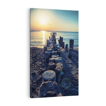 Obraz na płótnie 50x70 - Zachód Słońca nad Morzem - morze, zachód