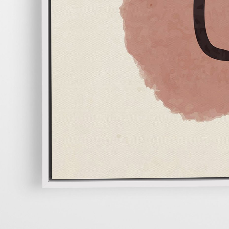 Obraz w ramie 50x70 - Abstrakcyjna Harmonia - abstrakcyjne nieregularne kształty, minimalistyczny plakat - rama biała