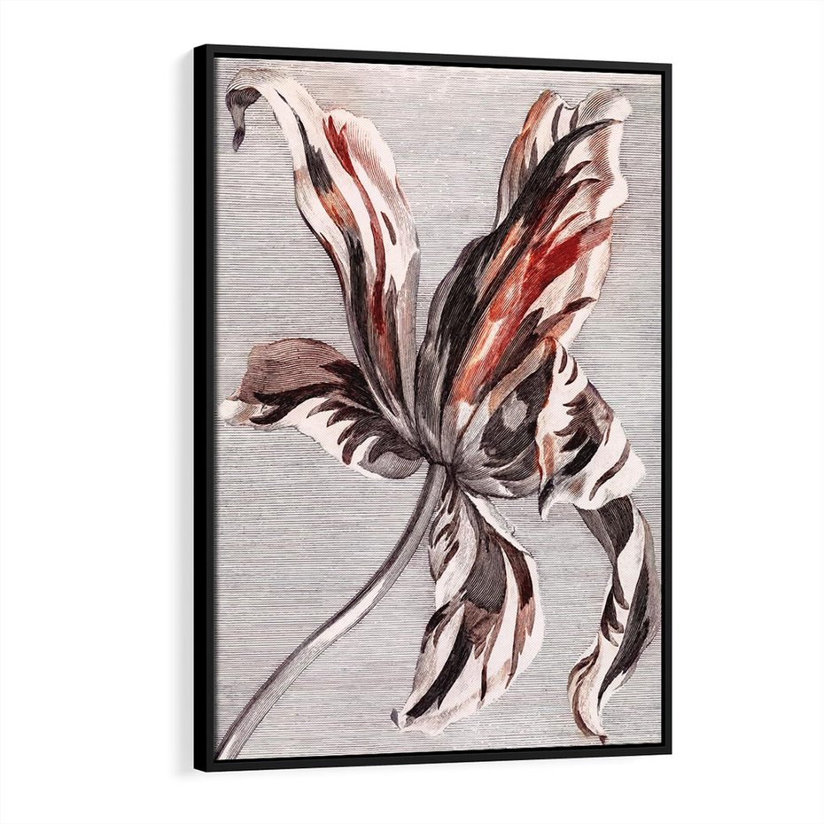 Obraz w ramie 50x70 - Graficzna Elegancja - nowoczesna sztuka, grafika - rama czarna