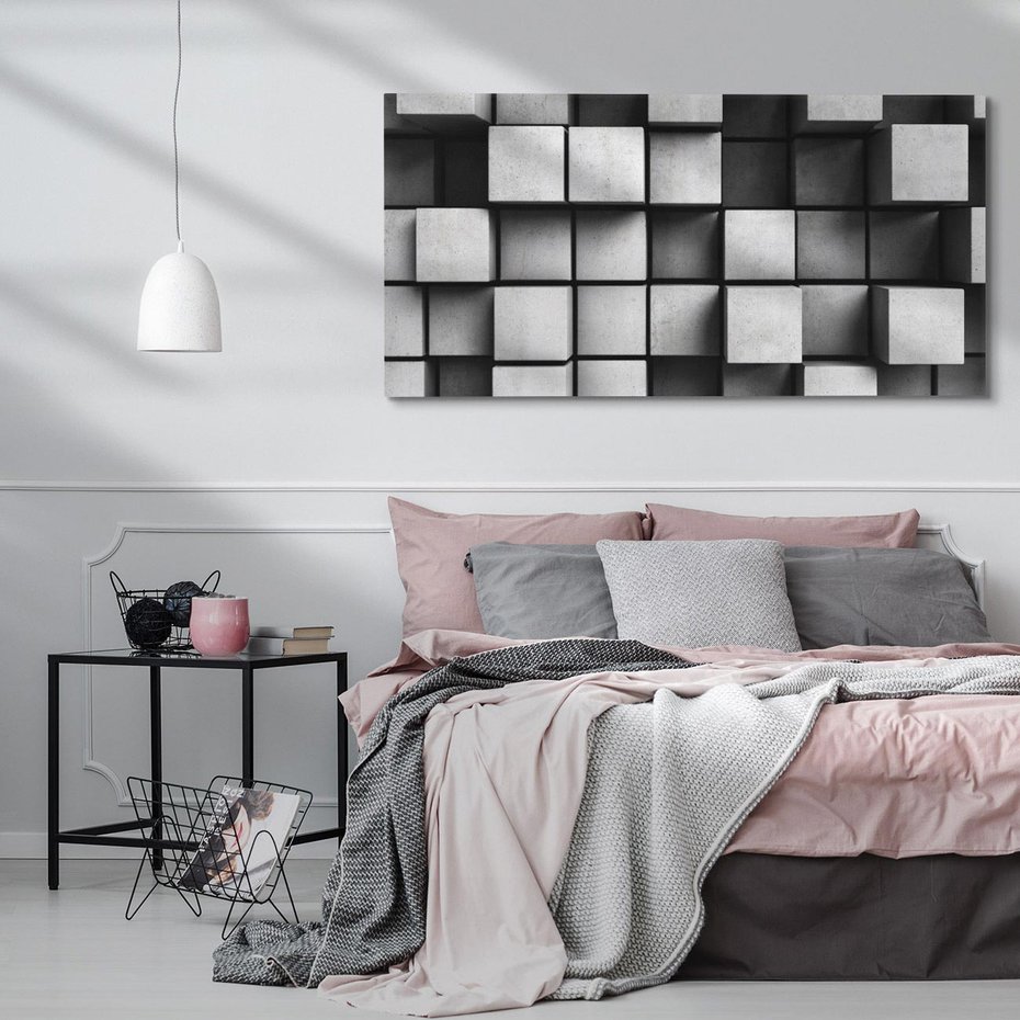 Obraz na płótnie 120x60 - Abstrakcyjne 3D kwadraty - 3D, abstrakcja