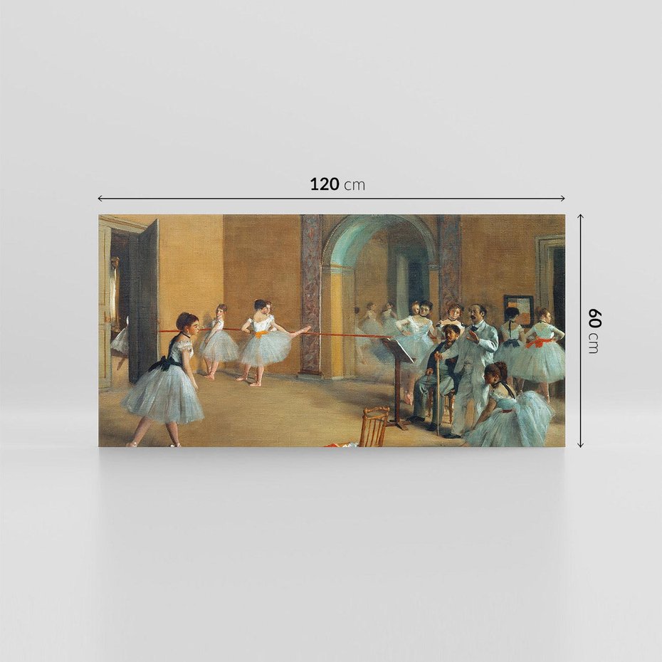 Obraz na płótnie 120x60 - The Dance Foyer at the Opera on the rue Le Peletier (1872), Edgar Degas - Reprodukcja - reprodukcja, obraz na płótnie