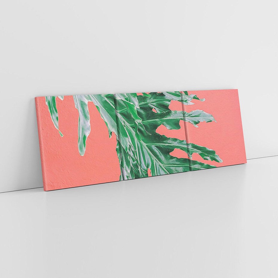 Obraz na płótnie 150x50 - Energetyczna Eksplozja Natury - liście, kolor