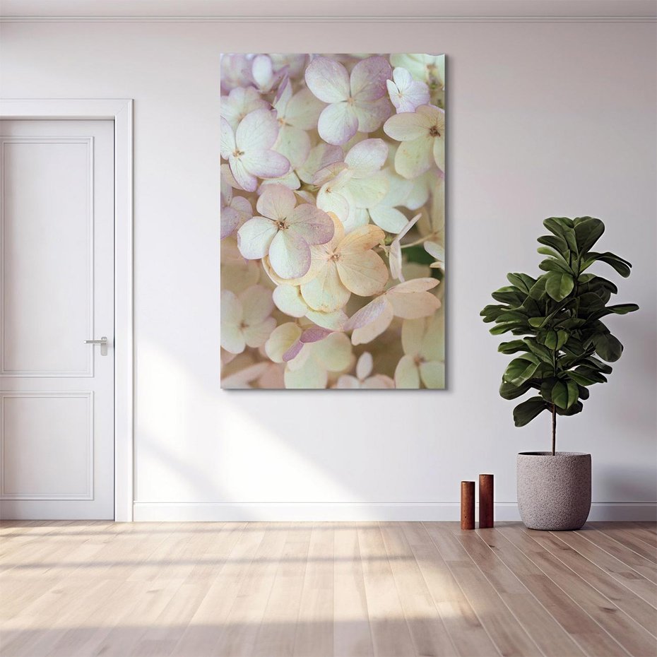 Obraz na płótnie 70x100 - Kwiatowy taniec - kwiaty, hortensje