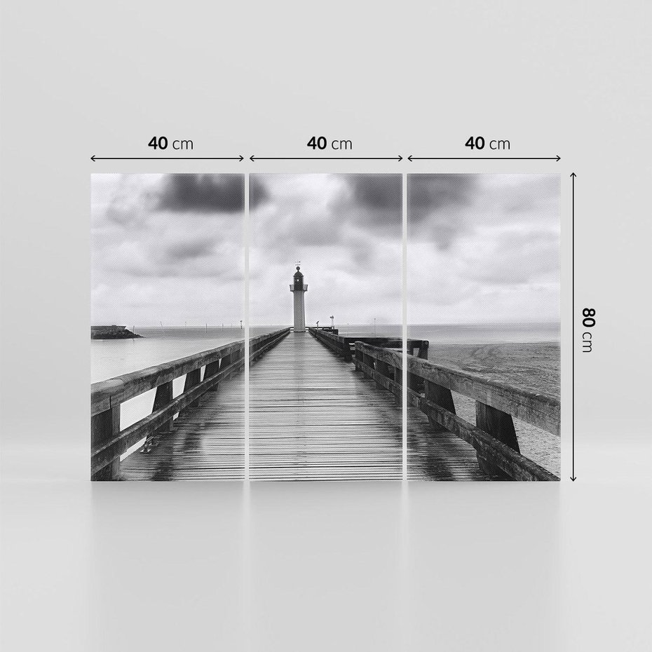 Obraz na płótnie 120x80 - Romantyczny pomost z latarnią - pomost, latarnia