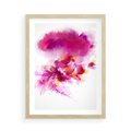 Plakat w ramie 50x70 - Kwiaty abstrakcji - abstrakcja, kwiaty - rama drewno