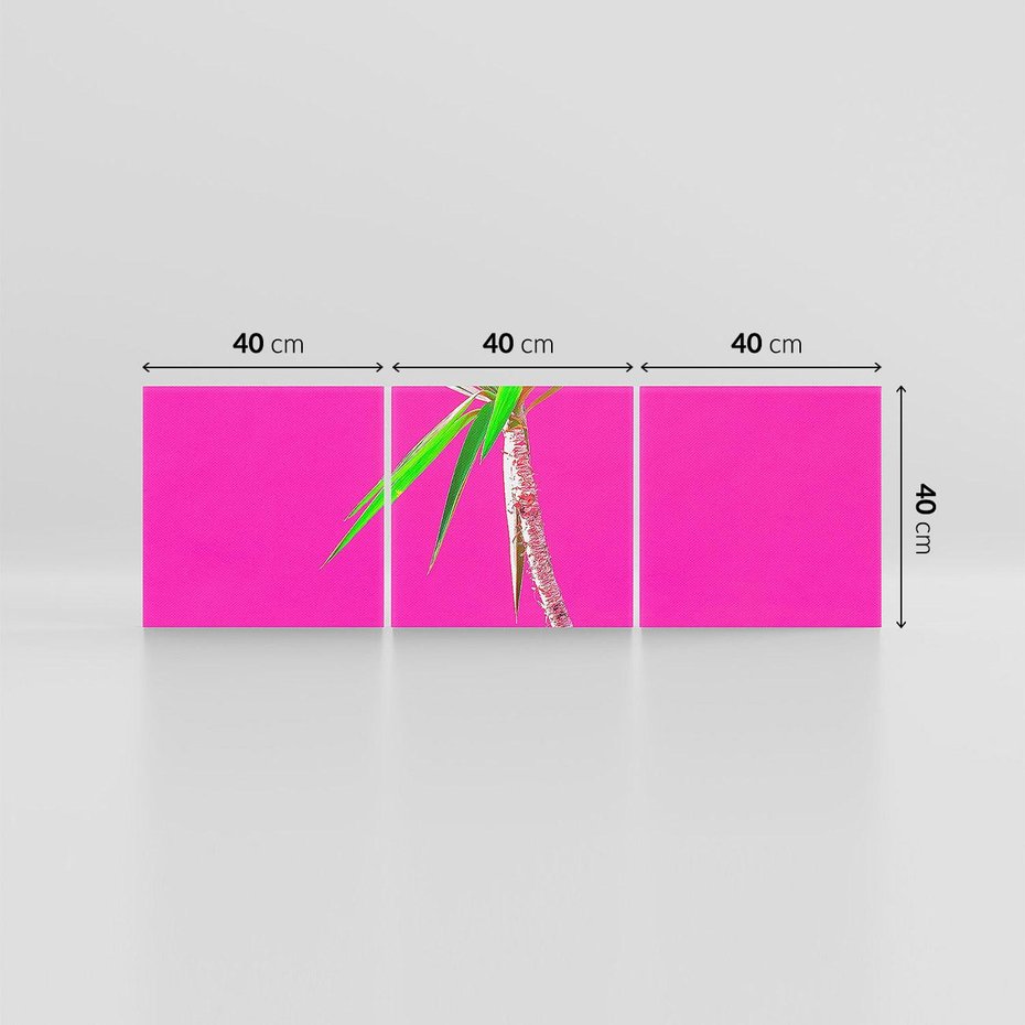 Obraz na płótnie 120x40 - Retro Stylizacja - palma, liście