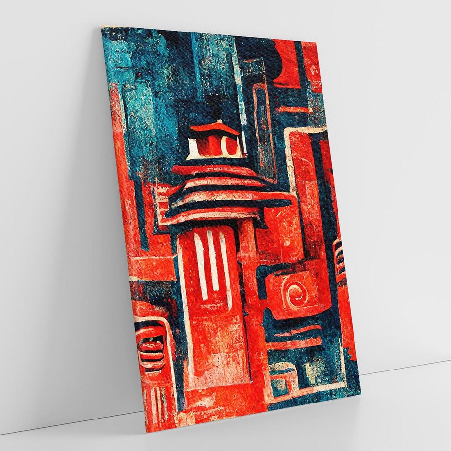 Obraz na płótnie 80x120 - Mistyka Wschodnich Światów - orientalna sztuka, nawiązanie do Japonii