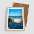 Plakat w ramie 50x70 - Spokój nad brzegiem morza - plaża, morze - rama drewno