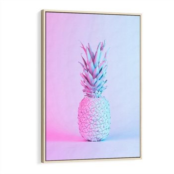 Obraz w ramie 70x100 - Ananas Abstrakcja - ananas, abstrakcja - rama drewno