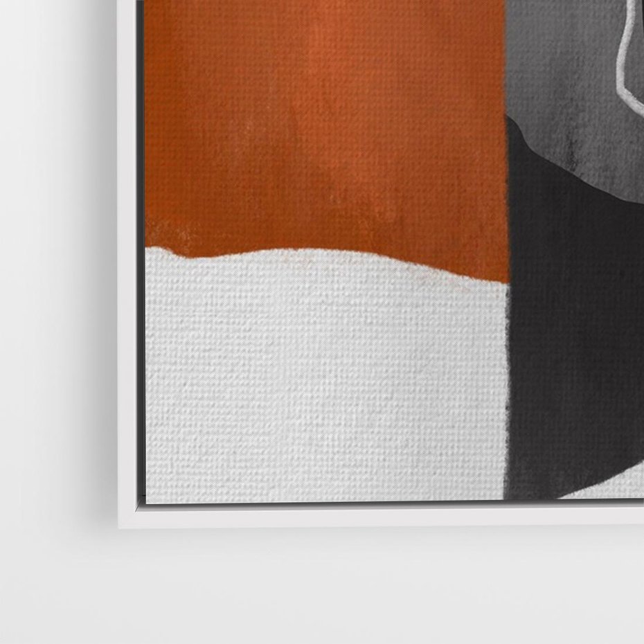 Obraz w ramie 70x50 - Nowoczesna geometria - nowoczesny, geometryczny - rama biała