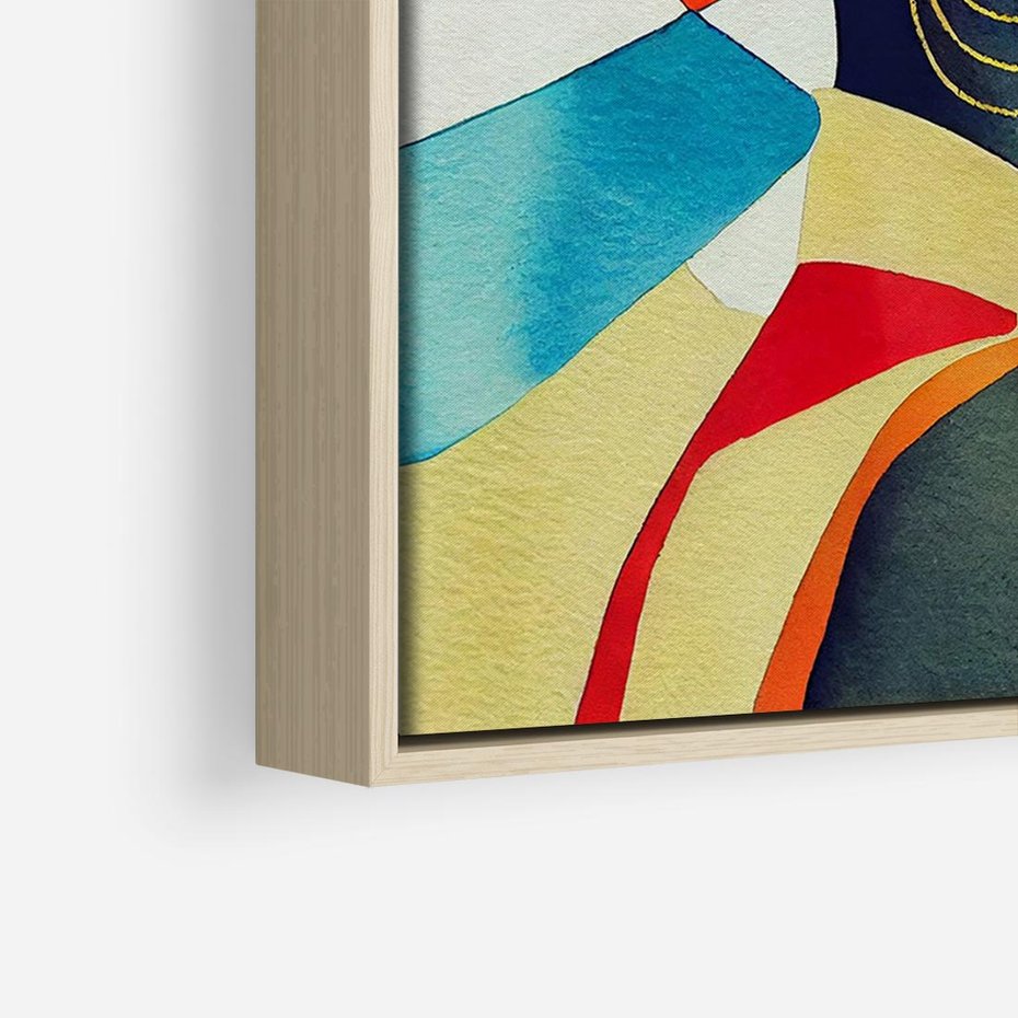 Obraz w ramie 70x50 - Kolory Kobiety - mural, abstrakcja - rama drewno